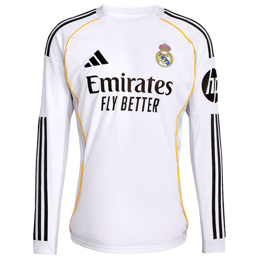 MAILLOT REAL MADRID DOMICILE MANCHES LONGUES 2025/2026