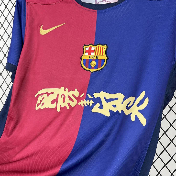 FC BARCELONE MAILLOT FOOT DOMICILE 2024/2025 TRAVIS SCOTT CACTUS JACK