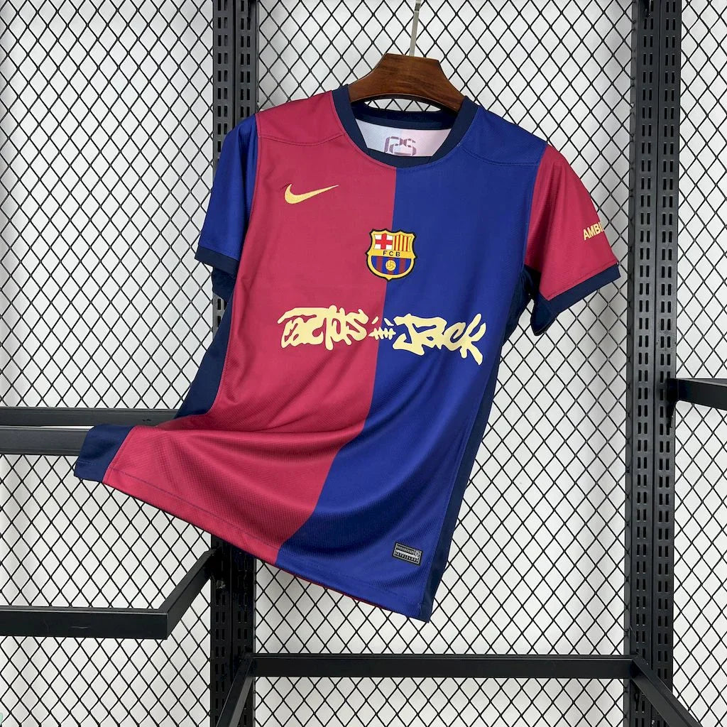 FC BARCELONE MAILLOT FOOT DOMICILE 2024/2025 TRAVIS SCOTT CACTUS JACK